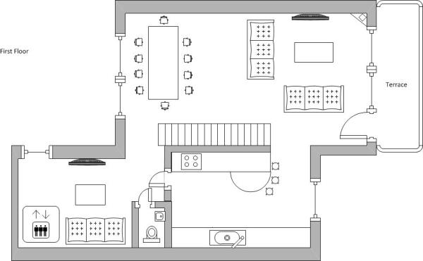 First floor - Chalet Genepy